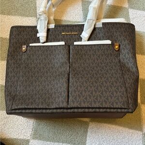 NEW Michael Kors Brown Logo Tote Bag